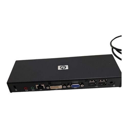 HP USB 2.0 Docking Station Audio VGA DVI Network USB Adapter FQ834UT#ABA NEW - 第 1/9 張圖片