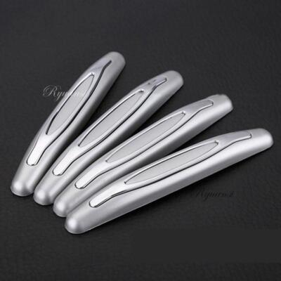 4-Pack Car Door Edge Guard Bumper Anti-Scratch Protector Molding Strip Silver