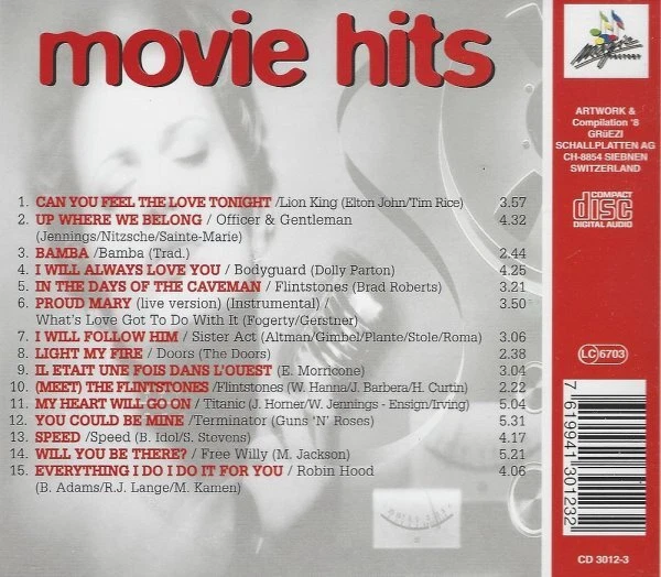 Movie Hits CD 3, Speed, Everything I Do, I Do It For You, I Will Follow Him u.m. - Bild 2 von 2