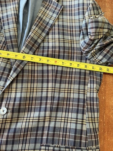 Lauren Ralph Lauren Men’s Plaid Sport Coat Blazer Jacket 100 % Cotton Size 44 - Picture 11 of 14