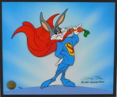 SUPER BUGS BUNNY Chuck Jones Signed Limited Edition Cel Art Cell Looney Tunes - Image 1 of 4