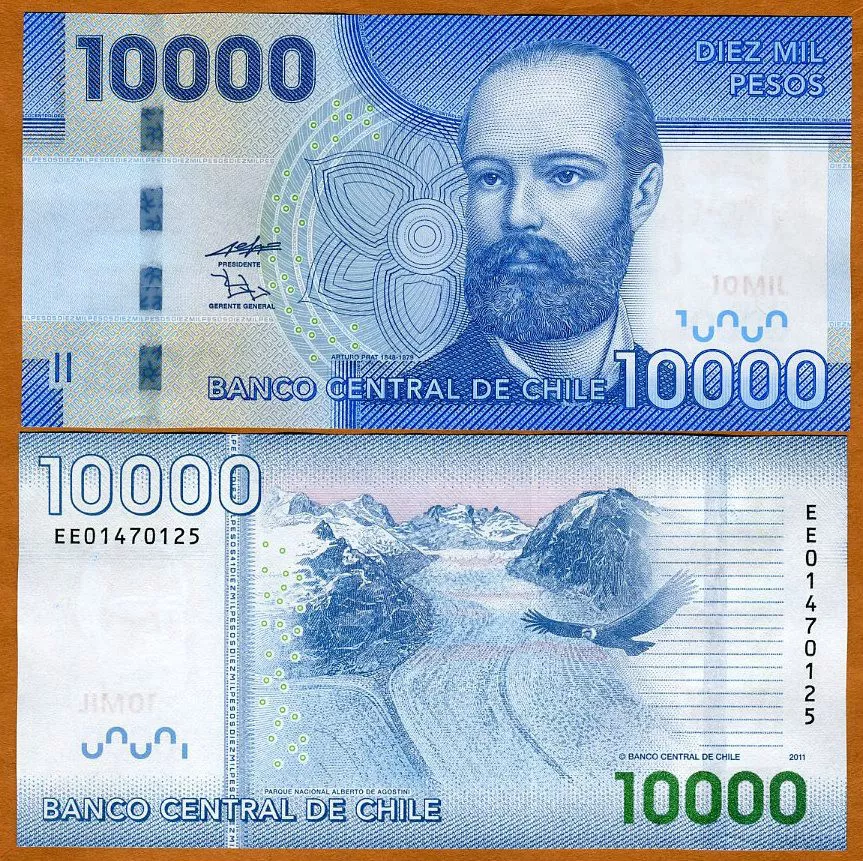 Chile, 10000 (10,000) Pesos, 2011, P-164b, UNC | eBay