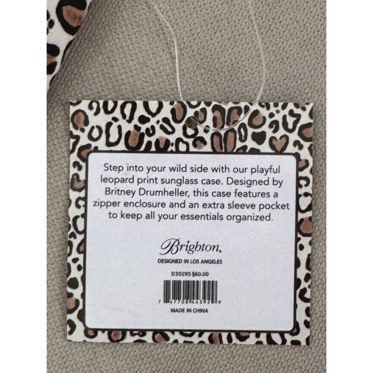 NWT Brighton Wild Cat Leopard Sunglass Case Brighton Soft Big Sunglasses Eyeglasses Case Leopard Animal  main image 3