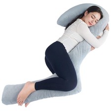 Body Pillow for Side Sleepers, 68 Inch Long Pillow Memory Foam Pillow with Co...
