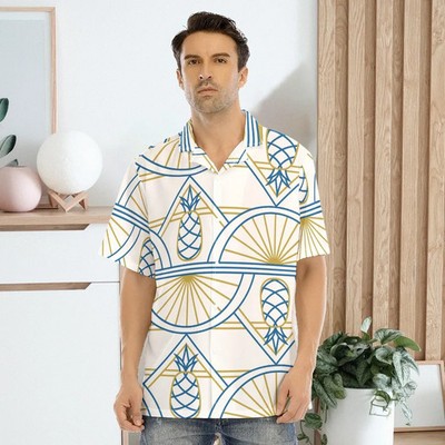 Men Hawaiian Shirt Beach Vacation BBQ Summer Aloha Casual