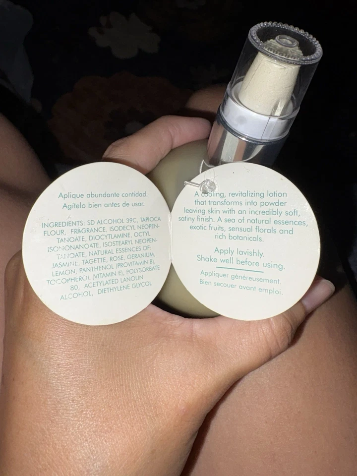 ¡NUEVO CON ETIQUETAS! Loción de talco líquido Mariel By H2O Plus 4 onzas líquidas tamaño completo vintage Foto 4 de 4