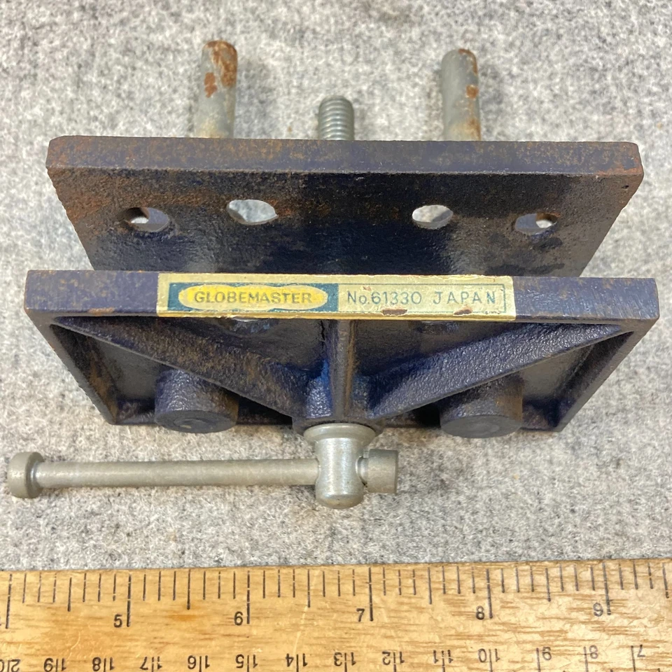 Globemaster Wood Working Under Bench Vise #61330 4" Jaws Japan - Image 3 of 4