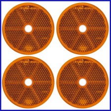 4 Reflektor Rückstrahler Katzenauge 60mmØ Seitenstrahler mit Loch PKW Anhänger