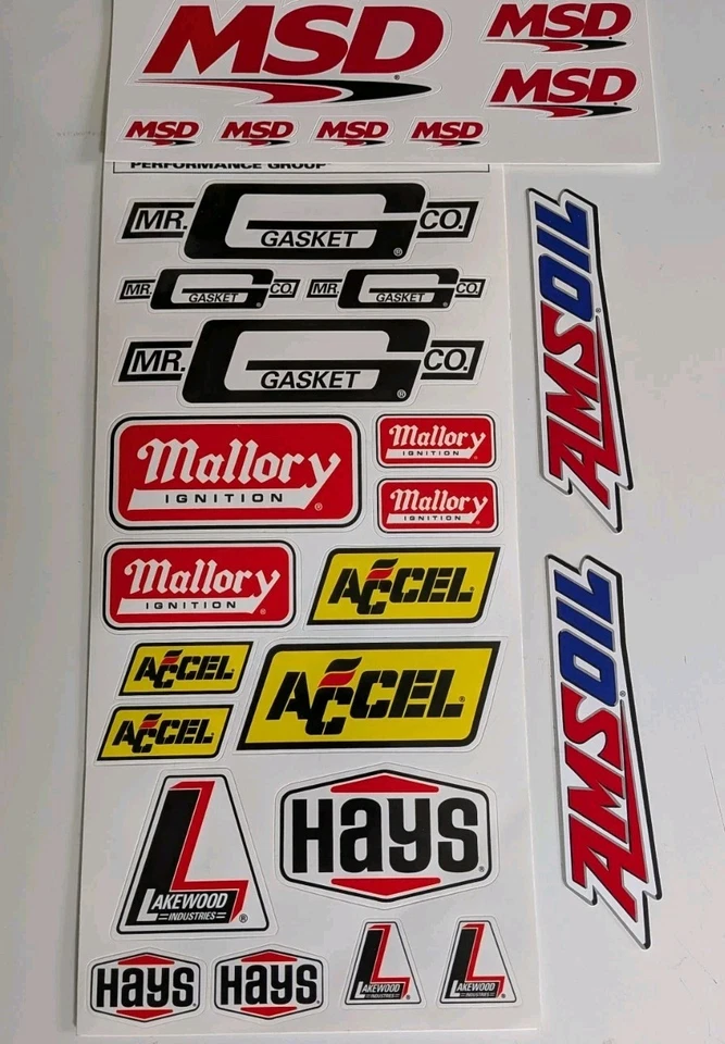 Paquete de 25 mini calcomanías clásicas de carreras Hotrod pegatinas NHRA ManCave caja de herramientas Foto 2 de 4