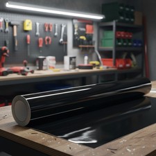 1ft X 5ft Gloss Black Vinyl Adhesive Wrap Film - Perfect For Auto Customization