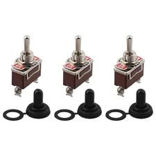 3 Pin Waterproof Toggle Switch Heavy Duty 20A125VAC SPDT (On) Off (On) Function