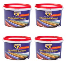 4x Bartoline Professional Ready Mix Wallcovering Adhesive For Luxury Vinyl 2.5L