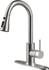 Kitchen Faucet with Pull down Sprayer,Brushed Nickel Kitchen Sink Faucet 1-3 Hol