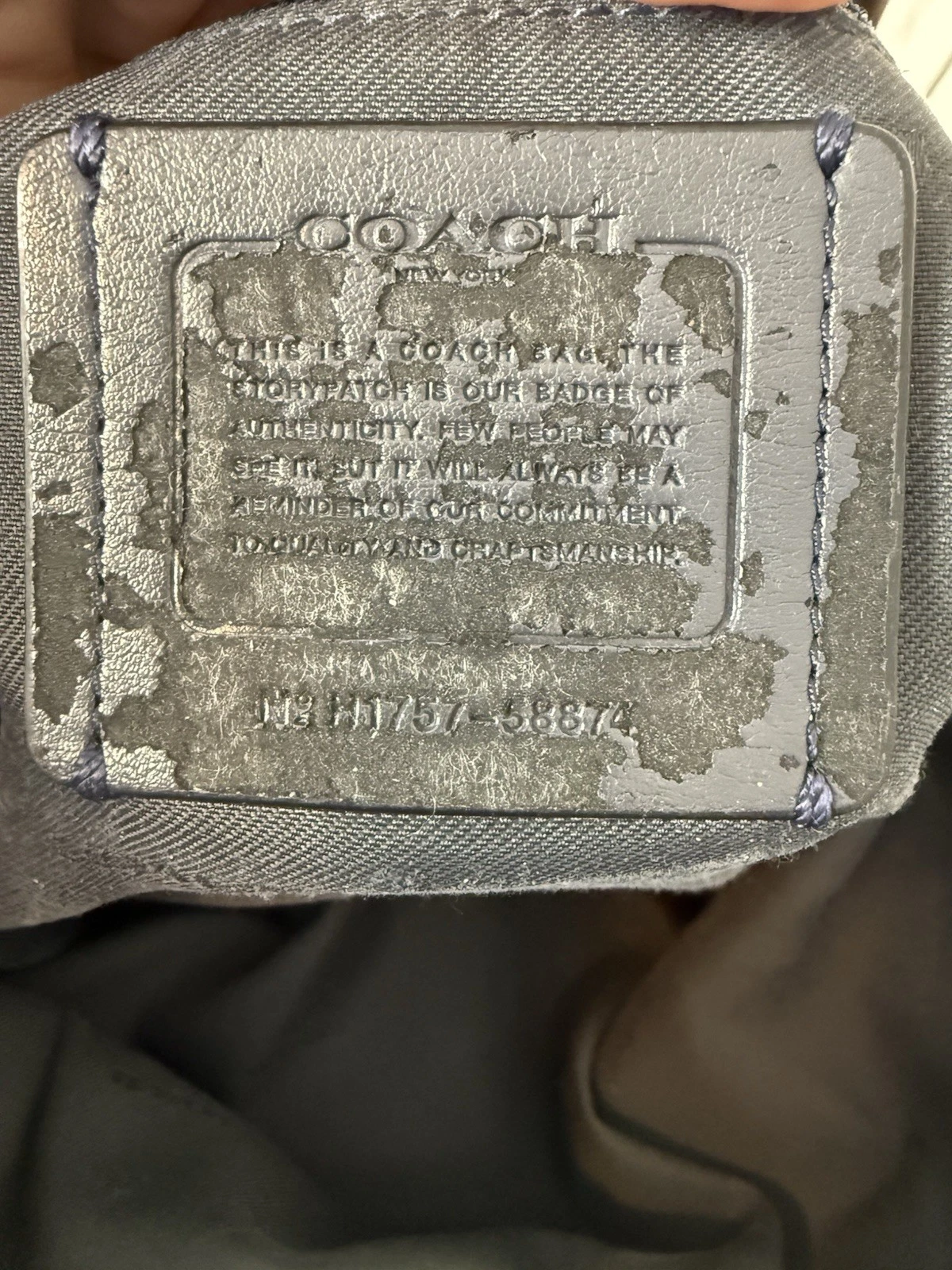 Coach Prarie borsa a tracolla tracolla convertibile in pelle di ciottoli blu navy #58874