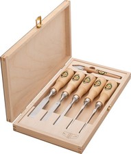 KIRSCHEN Stechbeitelsatz f&uuml;r Zinkenverbindungen 4-6-10-16-20 mm + Anrei&szlig;messer