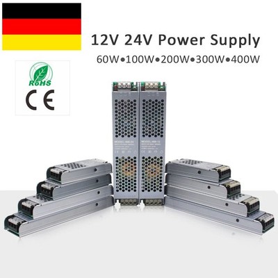 12V 24V LED Streifen Trafo Netzteil Schaltnetzteil LED Transformator 100W-300W