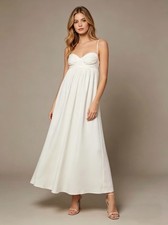 NWOT Farm Rio Linen Blend White Sleeveless Maxi Dress Size L