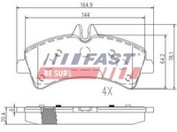 Fast Bremsbelagsatz Scheibenbremse Hinten FüR VW Crafter 30-50 Kasten 2E_ 2F_