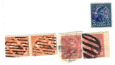 Collection Fancy Cancels 5-9Cent 1920's Regular Issue US 22-10