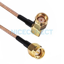 SMA Male Plug to RP-SMA Male  Female Pin  Right Angle RA Cable RG316 20cm