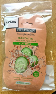 Freeman Feeling Beautiful Rejuvenating Cucumber + Pink Salt Clay Mask 4 Pack!!!