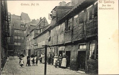 Postcard Hamburg Mitte Neustadt, demolition district, Eichholz, Hof 58 - 5102225