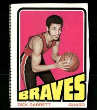 Dick Garrett 1972-73 Topps #108 Buffalo Braves Low Grade Cut Crease