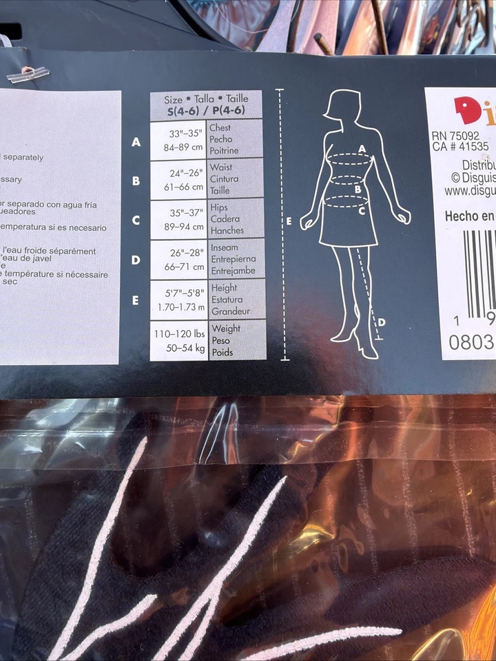 Nightmare Before Christmas Adult Jack Skellington Costume Dress 4-6 Small Female - Image 4 of 4