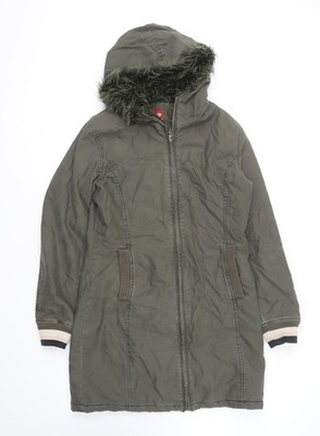 Kilah Damen Parka Mantel grün Größe S Reißverschluss
