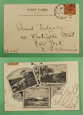 DR WHO 1905 AUSTRALIA GEELONG POSTCARD TO USA R43644