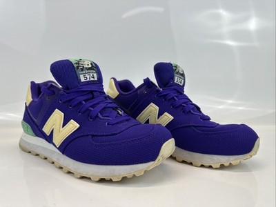 New Balance 574 Classic Women s Running Shoes 8.5 US Purple Tan Green WL574MID