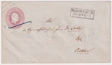 Prussia 1 Sgr Postal Card Mi.No. U 8 From Dardesheim To Eisleben, Around 1853
