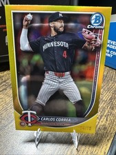 2925 Bowman Chrome Carlos Correa Gold 74/75 MINT