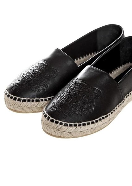 Men Kenzo Slip-ons Black Leather 41.5