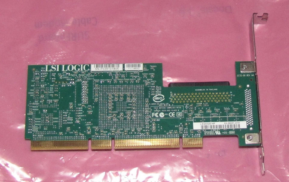 Tarjeta controladora de disco duro para PC LSI Logic LSI20320-HP SCSI 68 pines Pci-X PowerMac G5 Foto 2 de 2