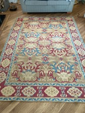 Large Vintage Style Rug 175cm x 245cm Red,gold/cream and turqouise