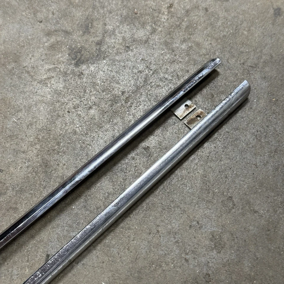 Par de molduras exteriores superior puerta Porsche 356 B C cupé izquierda y derecha cromadas originales Foto 2 de 4