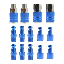 Type C Air Fittings Connect Automotive Air Plug & Coupler Set 14PCS Air Hose ...