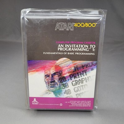 Vintage Atari An Invitation To Programming 1 Cassette 400/800 BASIC Tutorial Box