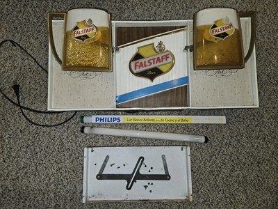 Vintage 60's/70's Falstaff Beer Deluxe Toasting Mug Electric Lighted Motion Sign