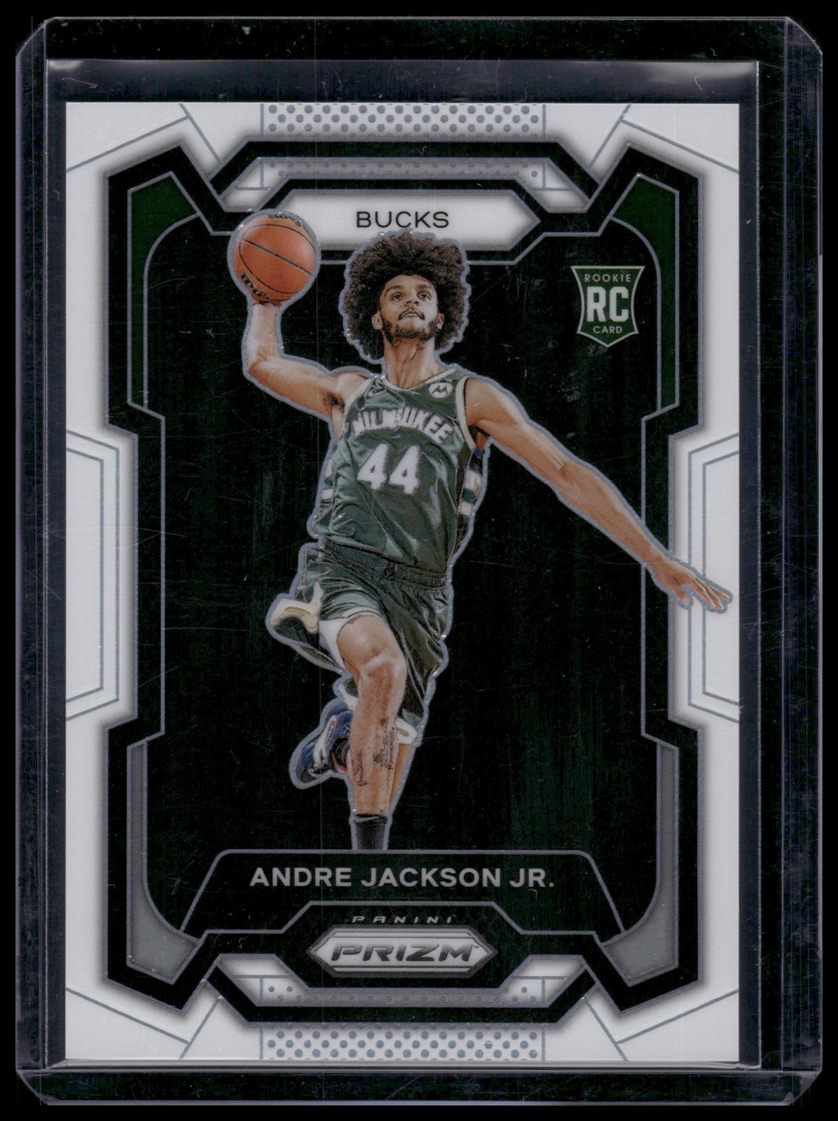 ANDRE JACKSON JR. 2023-24 PANINI PRIZM #131 ROOKIE RC PRIZMS WHITE 54/175 BUCKS