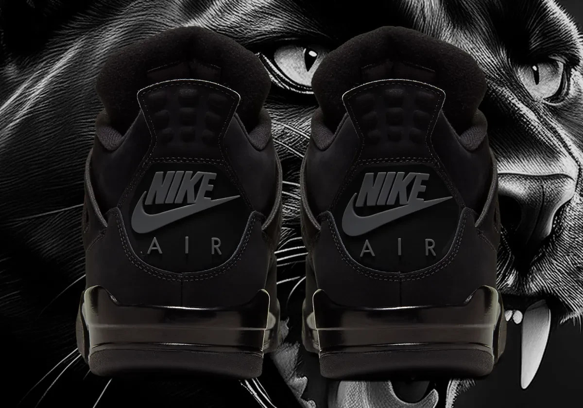 靴 US12 JORDAN AIR JORDAN 4 RETRO BLACK CAT Nike Air Jordan 4 Retro Black Cat Size 12 FV5029-010 Men's Shoes