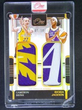 2025 Panini WNBA One And One Cameron Brink/Rickea Jackson Dual Patch Gold /10