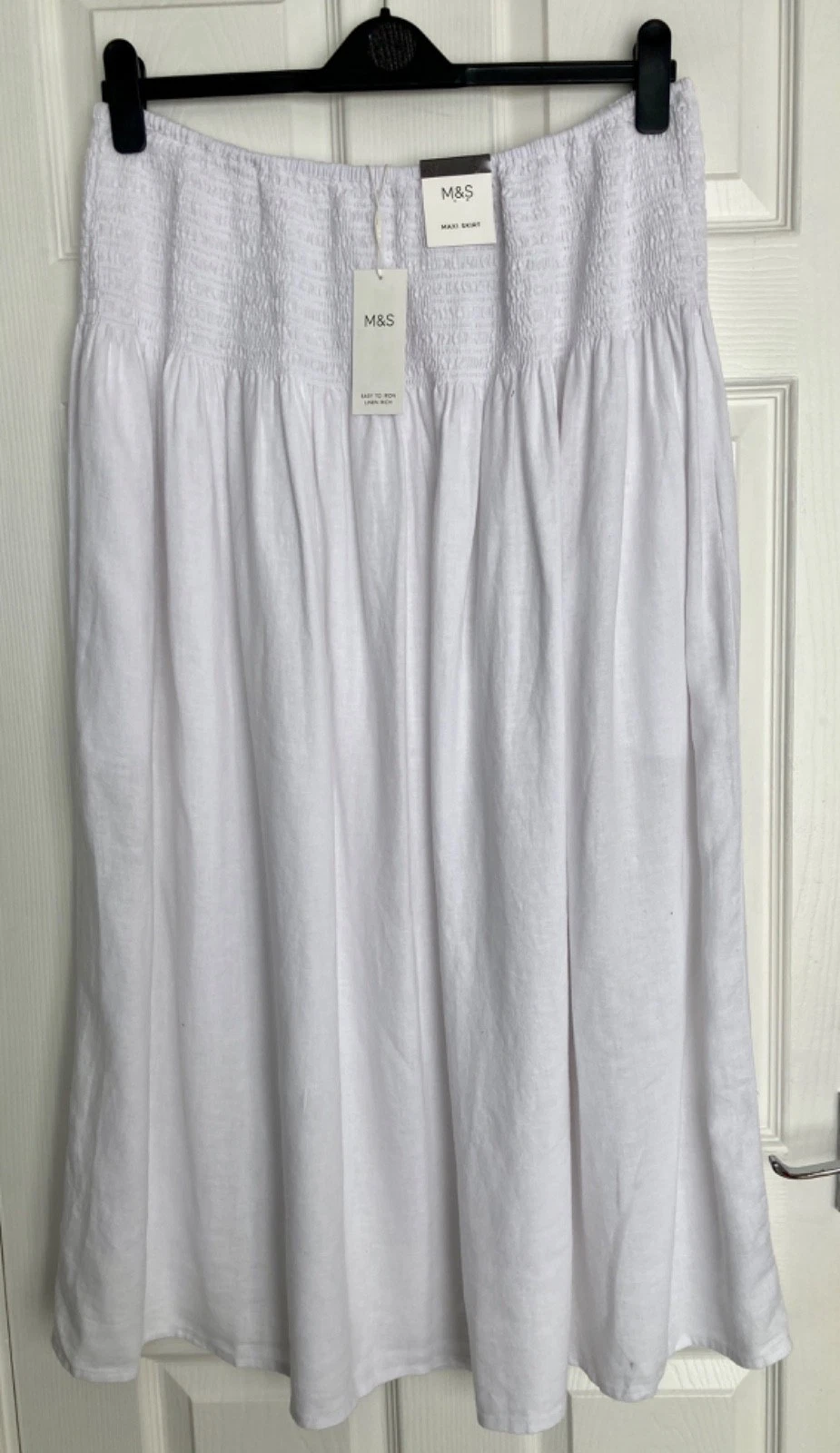 NEW M&S Ladies White Linen Rich Maxi A-Line Skirt Size2 22 Short/22 Long/24R
Opens in a new window o