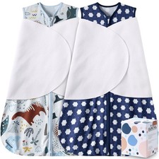 Newborn Sleep Sack Baby Swaddle,3-Way Adjustable Wearable Blanket,100 Rayon ...