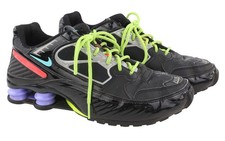 NIKE Shox Sneaker Uomo EU42.5 Nere Basse Lace Sport Trainers