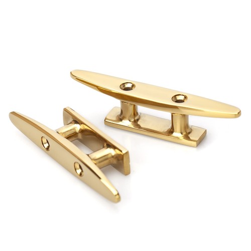 Brass Color Boat Cleats 4 Inch Boat Cleats Gold 316 Stainless Steel Boat Open...