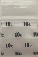 100 SMALL BAGGIES 1515 1.5" X 1.5" MINI RESEALABLE POLY DESIGNER BAGS 10CENTS