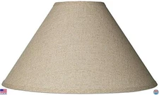 Springcrest Fine Burlap Large Empire Lamp Shade - 6" Top, 19" Bottom, 10.5" H