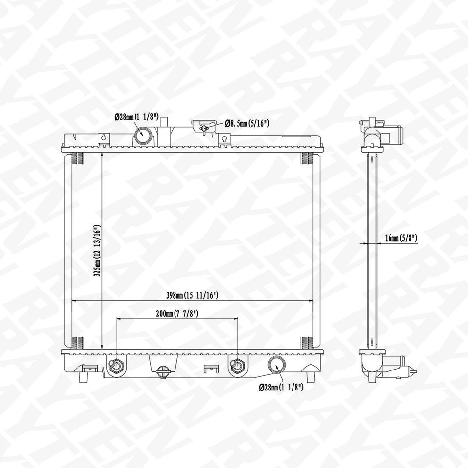 2745 Aluminum Radiator FOR HONDA INSIGHT 1.0 L3 2000-2006 - Image 2 of 4